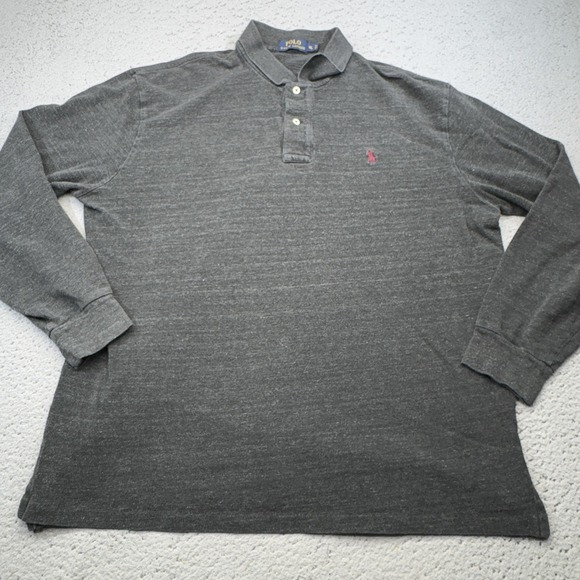 Polo Ralph Lauren Other - Ralph Lauren Polo Shirt Mens XL Gray Long Sleeve Jersey Pony Preppy Casual Golf